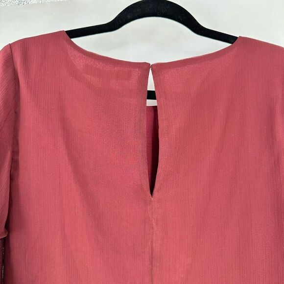 NWT BCBGeneration Tiered‎ Bell Long Sleeve Blouse Size XXS Purple Burgundy - Picture 9 of 13